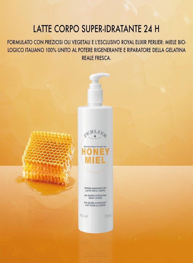 بيرليير Perlier Honey Miel Super Idratante 24h Latte Per Il Corpo Con Gelatina Reale 400 متر، لوشن الجسم فائق الترطيب 13.5 أونصة سائلة مصنوع في إيطاليا [استيراد إيطالي] - Image 2